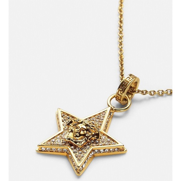 Versace Jewelry - Versace Star Galaxy Gold Medusa Crystal Necklace NWT $595